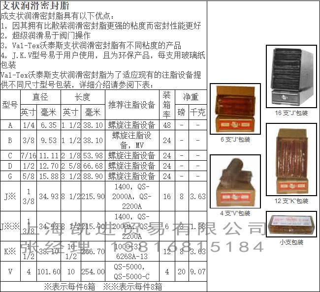 沃泰斯VAL-TEX 潤滑密封脂_上海帝志貿易有限公司